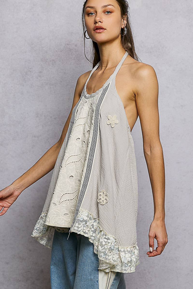 Crochet Halter Neck Top