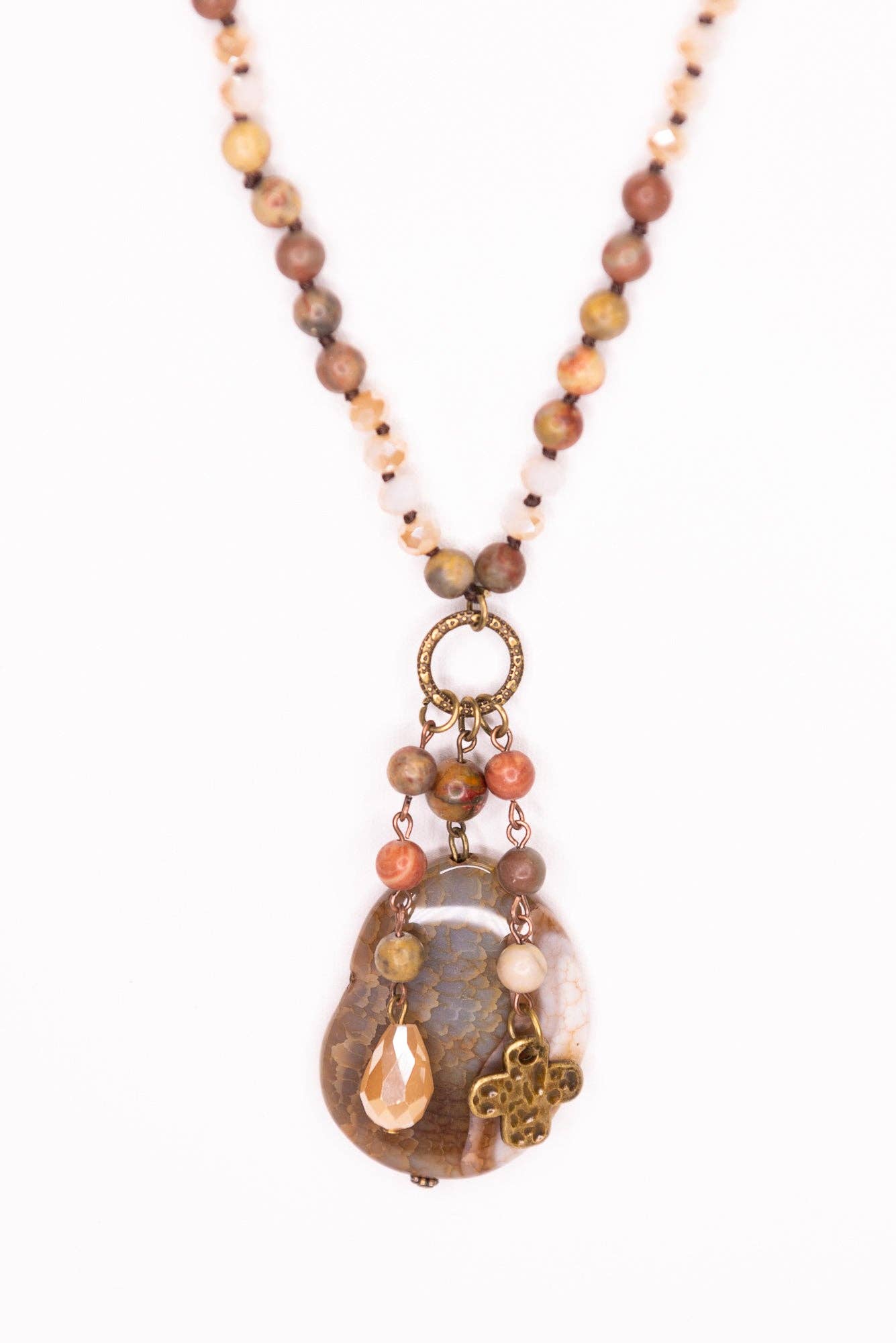Gizelle Necklace in Jasper Mix