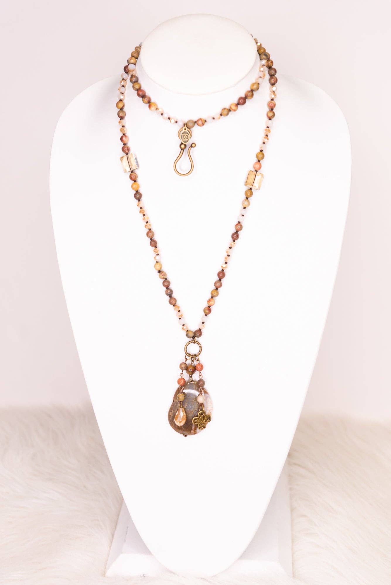 Gizelle Necklace in Jasper Mix