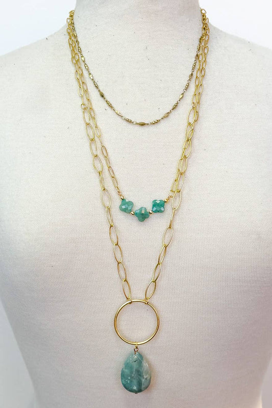 Hadlee Necklace Amazonite Pendant