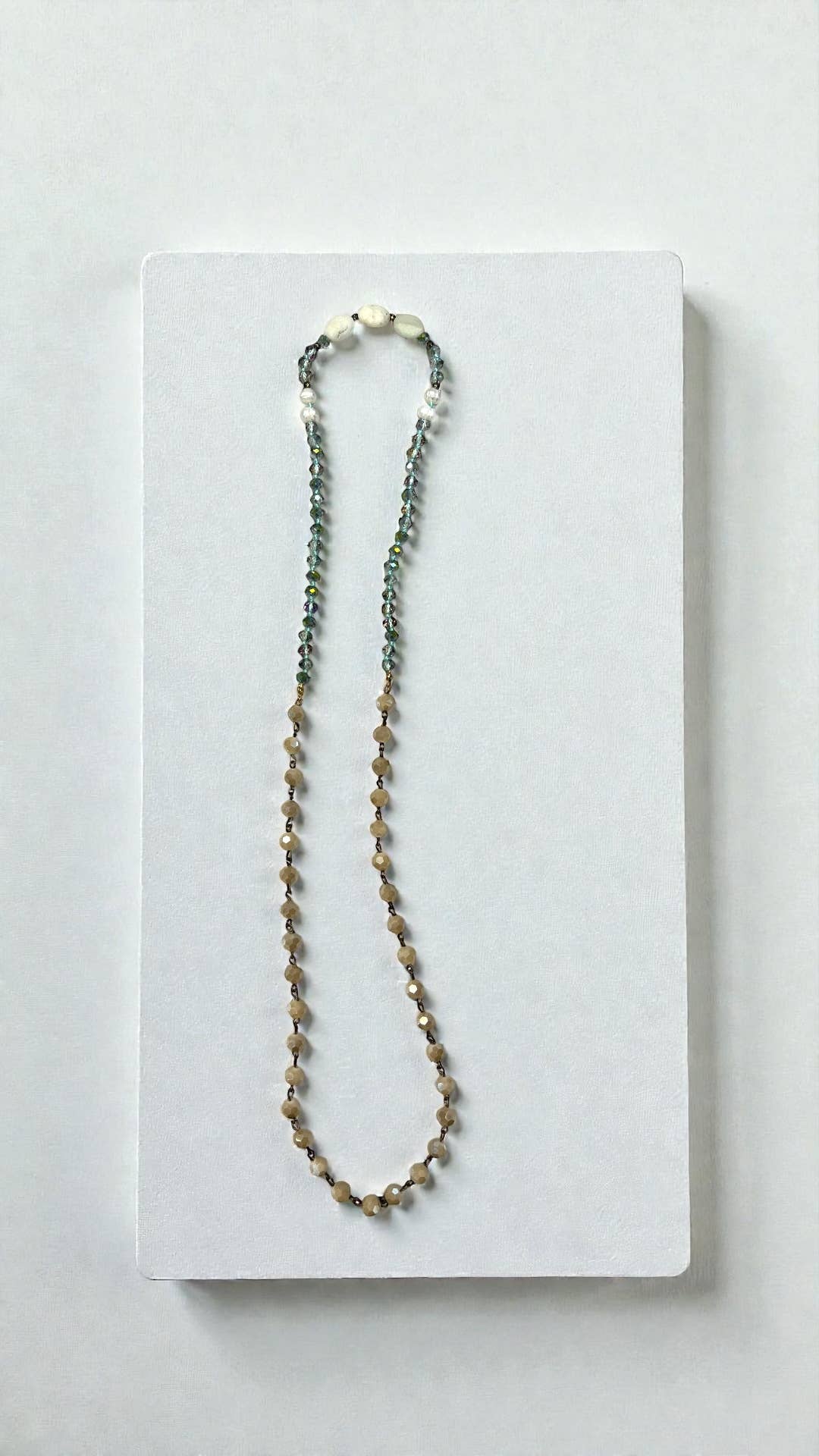 30" reversable 2-way ivory layer necklace 