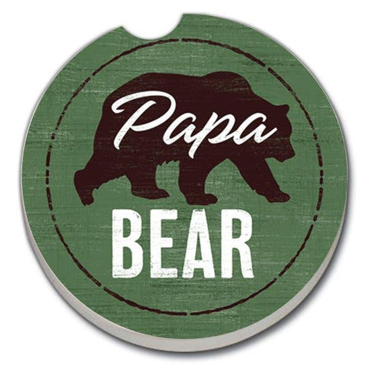 Papa Bear  Absorbent Stone Car Coaster-