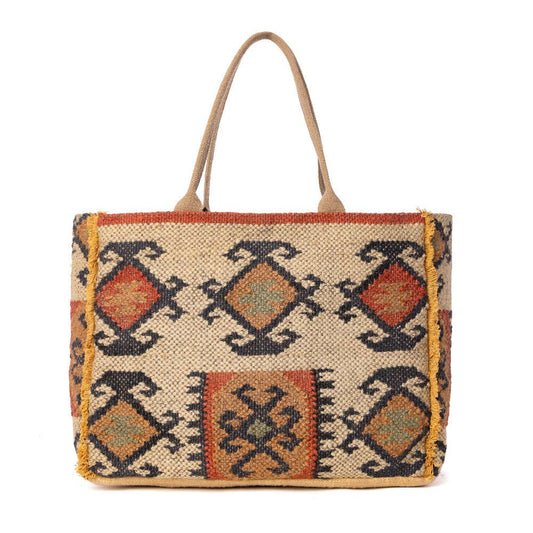 Desert Loom Jute Weekender Bag in Sunbaked Aureate: Sunbaked Aureate