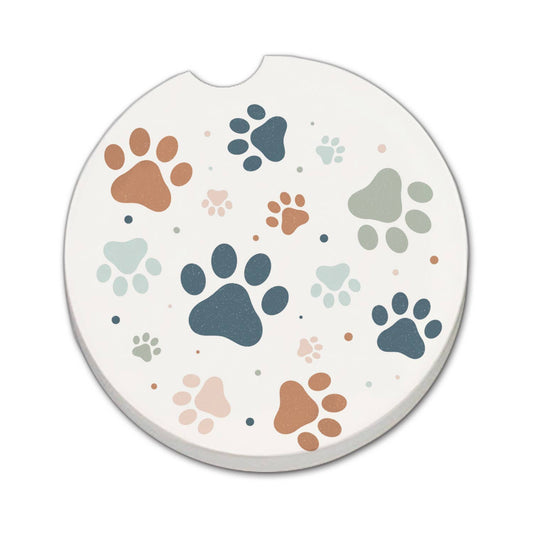 "Paw Prints" Stone Car Coaster