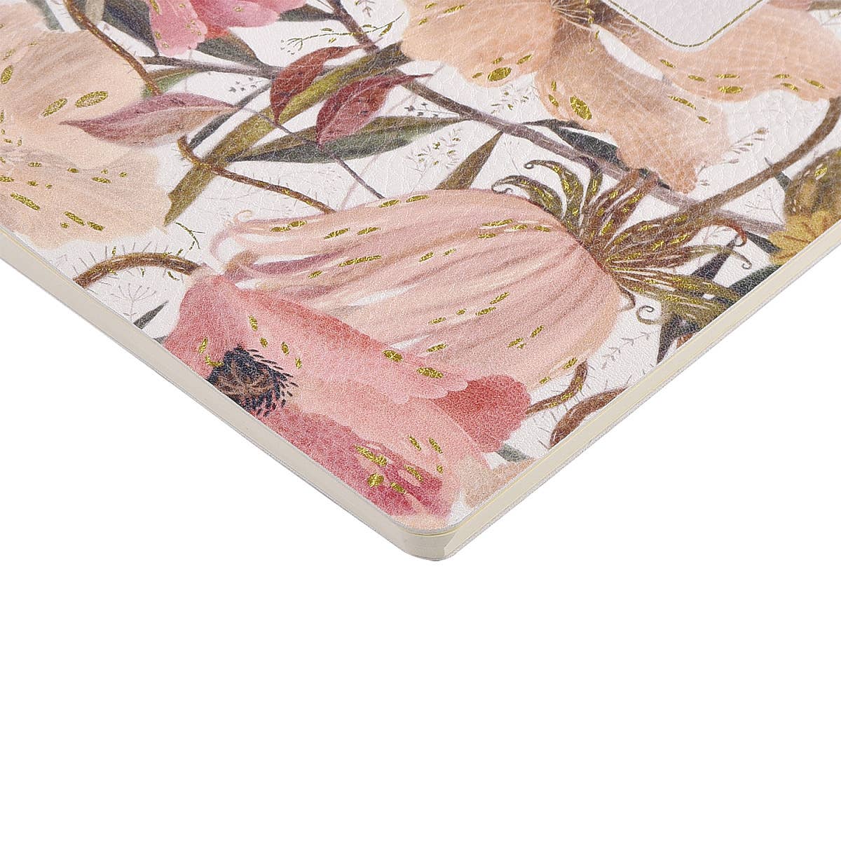 Vegan Leather A5 Notebook -Soft Petals