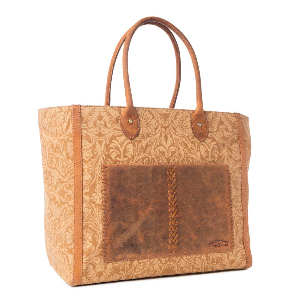 Yellowstone Chief Weekender Bag with Pockets in Amber: Amber