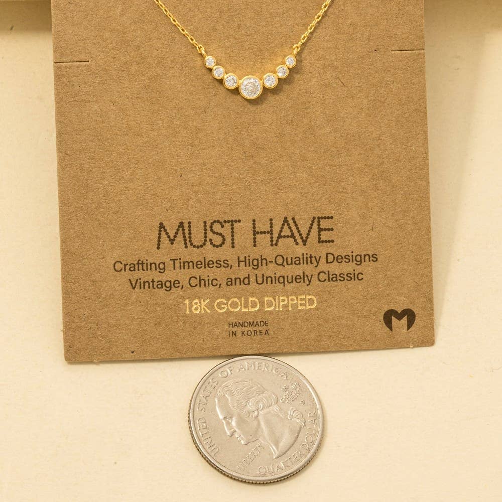 Elegant Jewel Link Charm Necklace: G