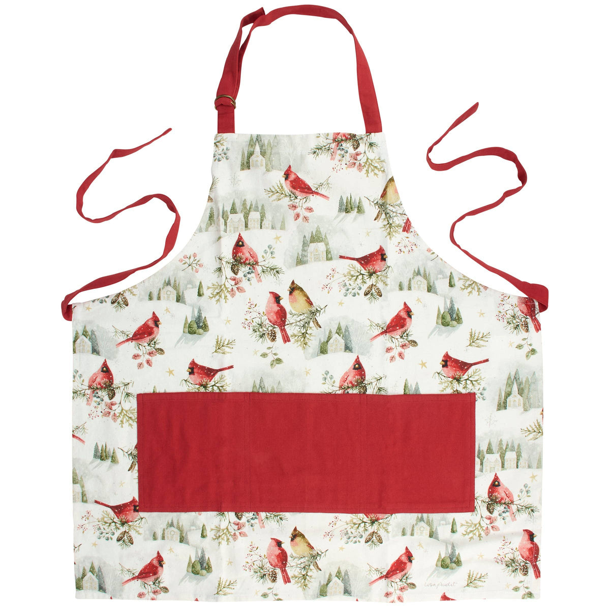 Cardinal Couple Apron