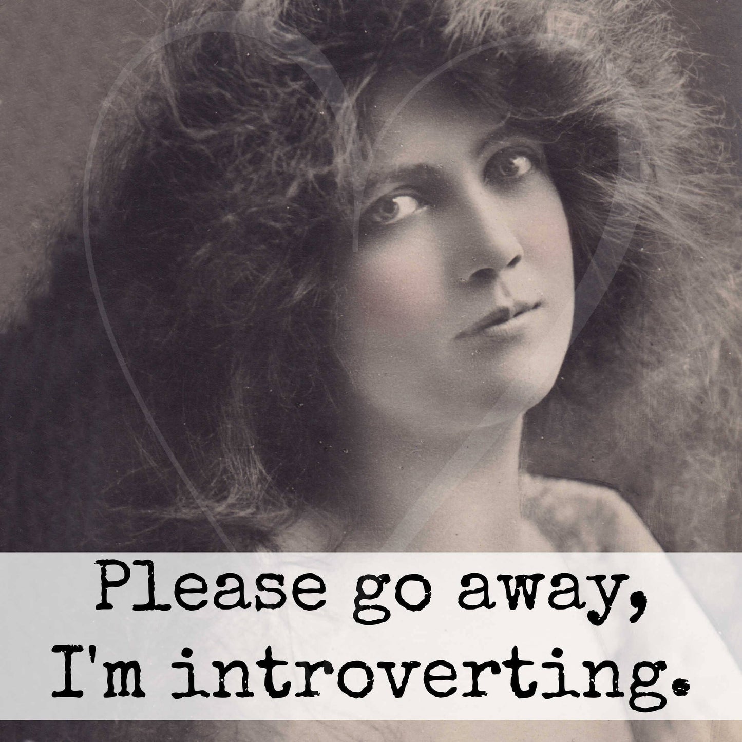 Please Go Away, I'm Introverting. Fridge Magnet. 317