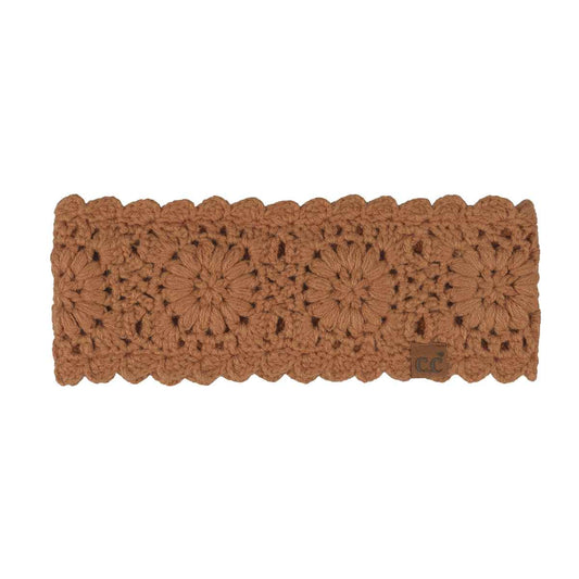 HWE0164 Crochet Head Wrap: Mocha