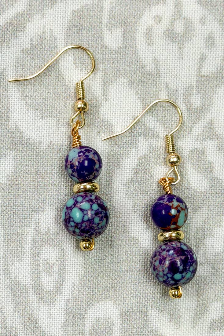 Ruthie Earring - Blue/Purple Jasper