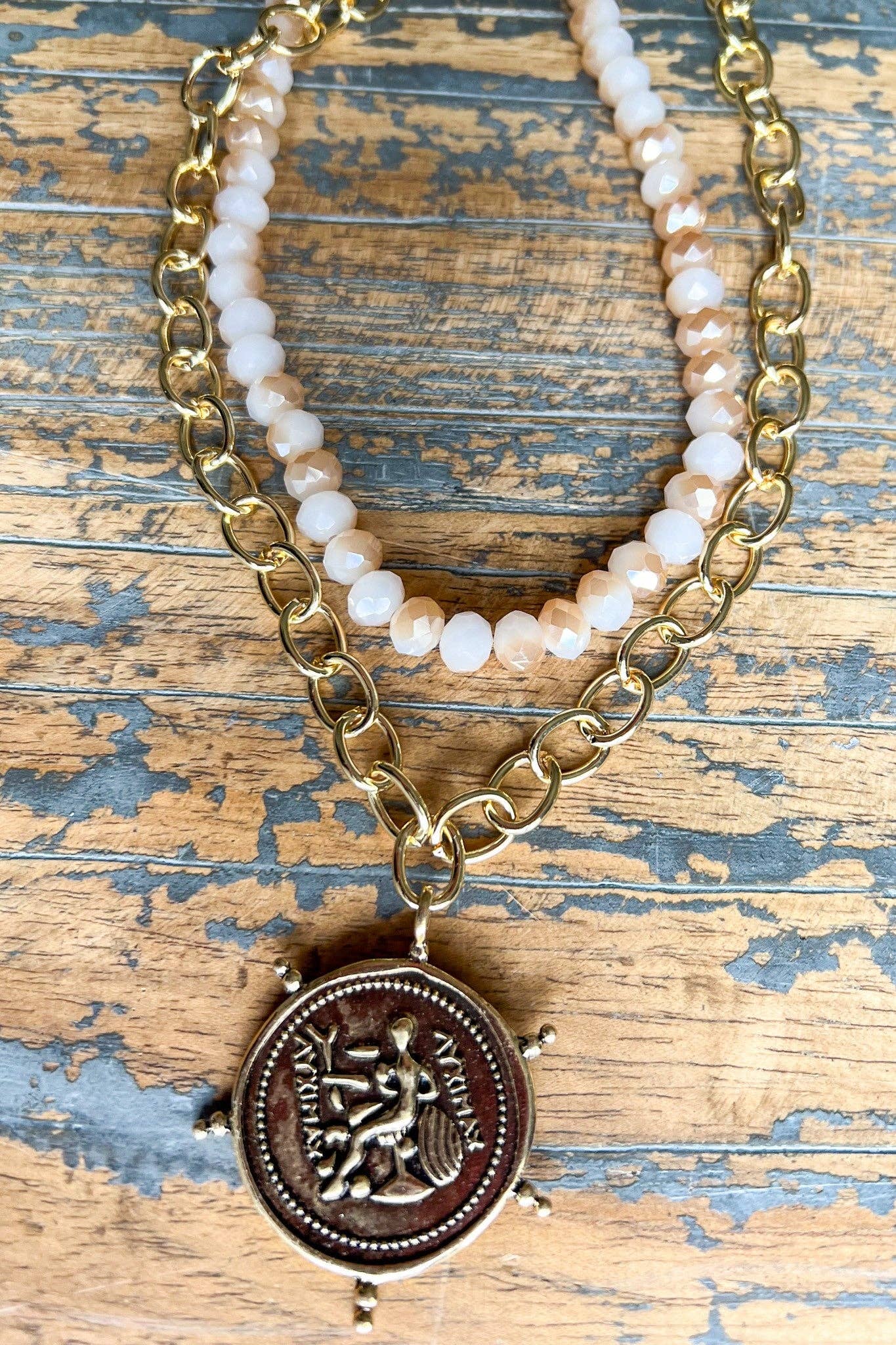 Rosalie Necklace Beige