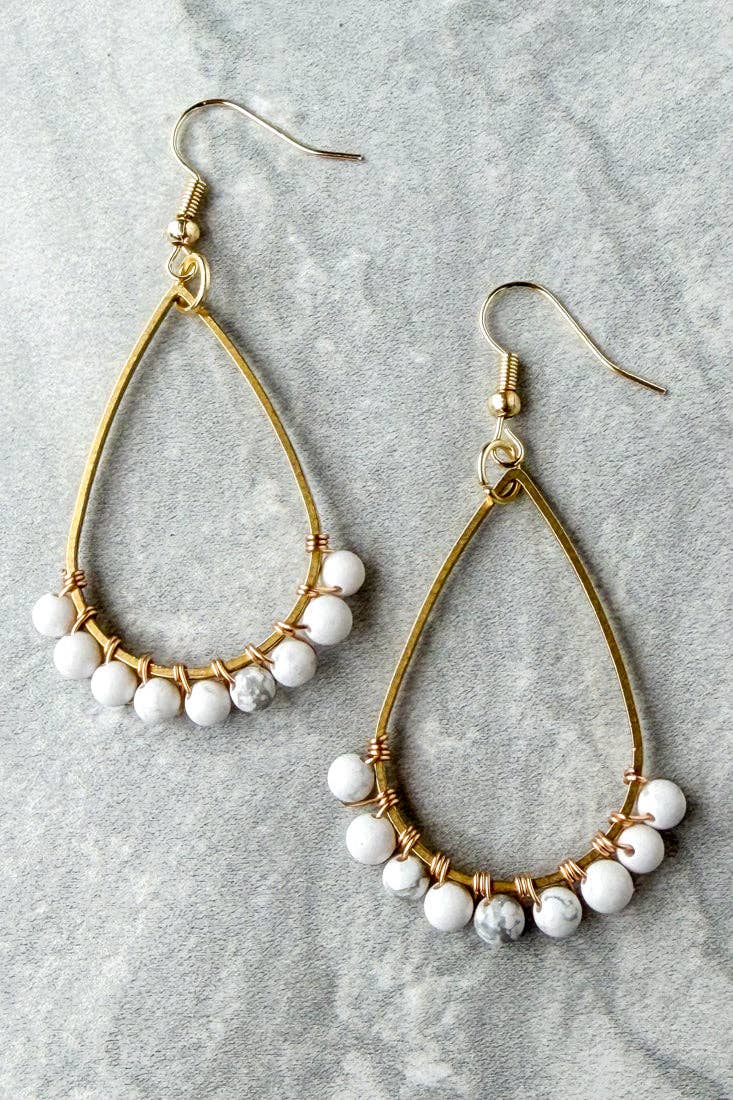 Missy Earrings: Labradorite