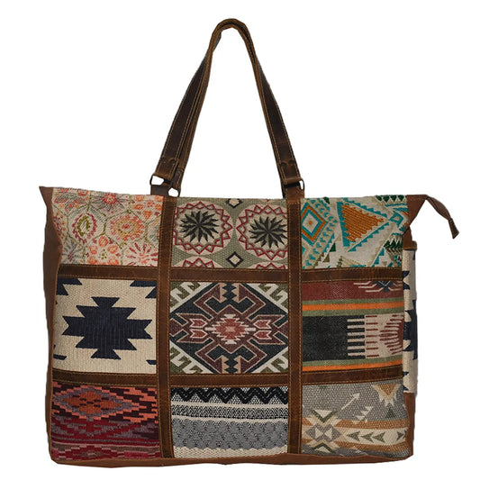 Overnight Multi Boho patch Weekender Bag