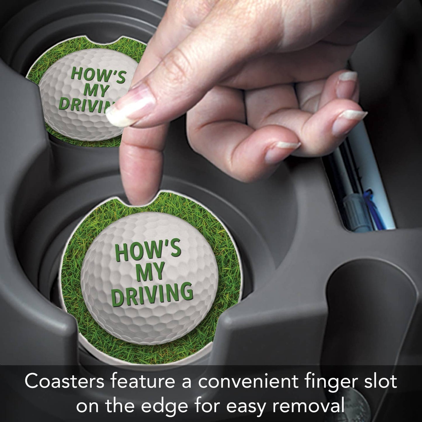 How's My Driving Stone Car Coaster