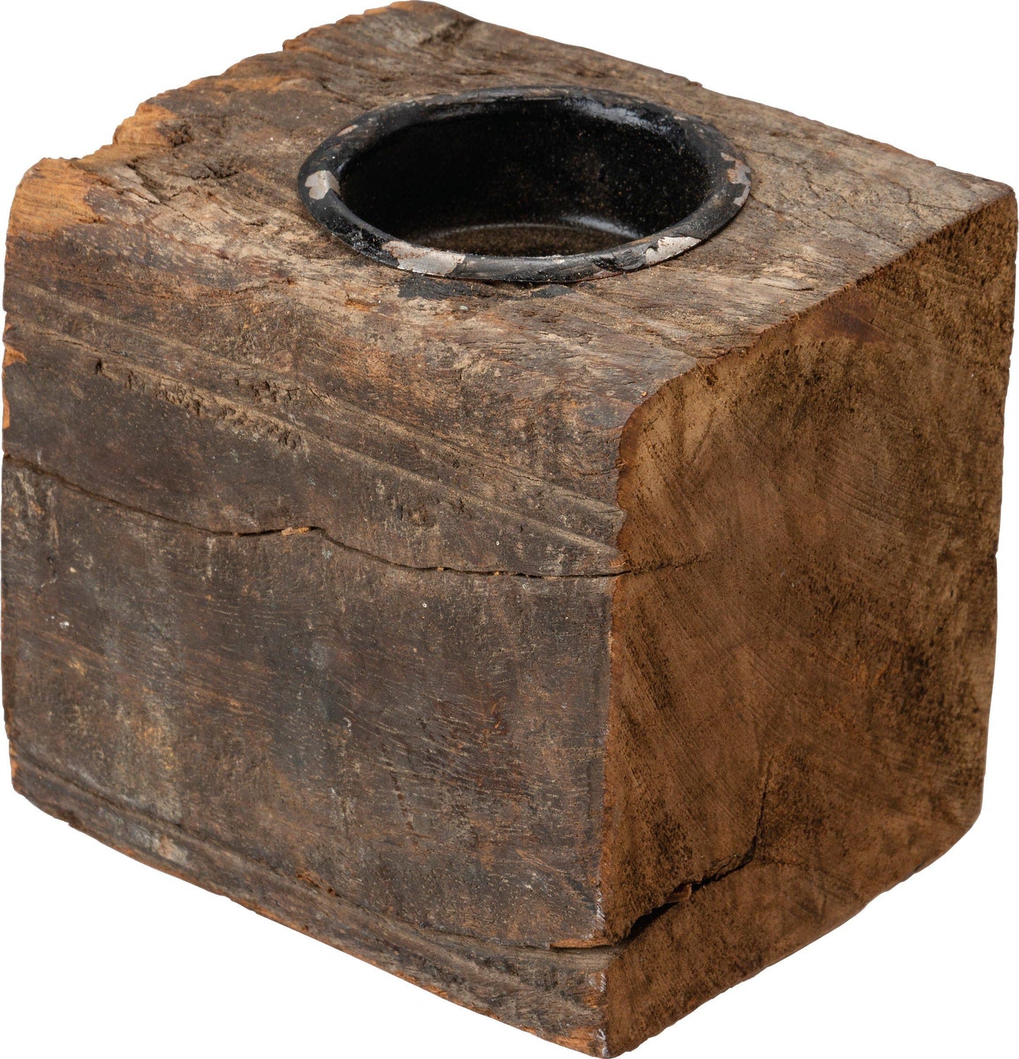 Wood Block Candle Holder