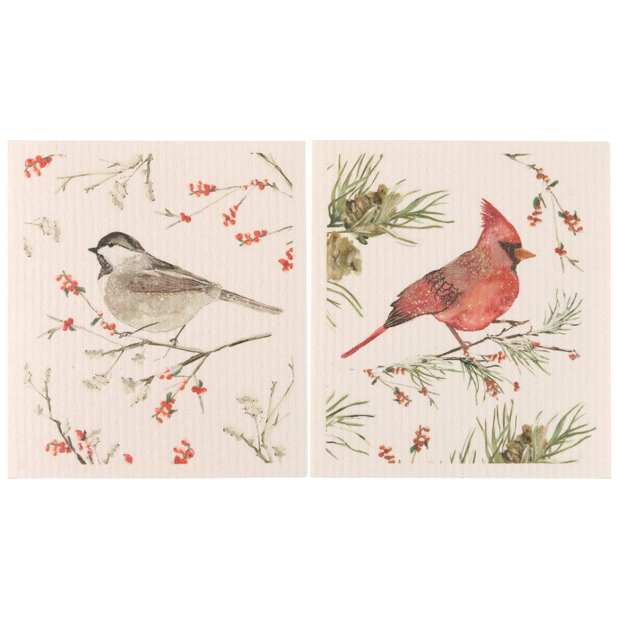 Winter Birds Swedish Cloth Set