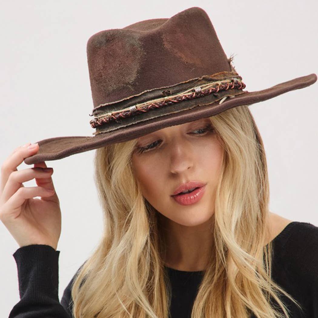 Vintage Versatile Shapeable Cowgirl & Fedora Hat: BR