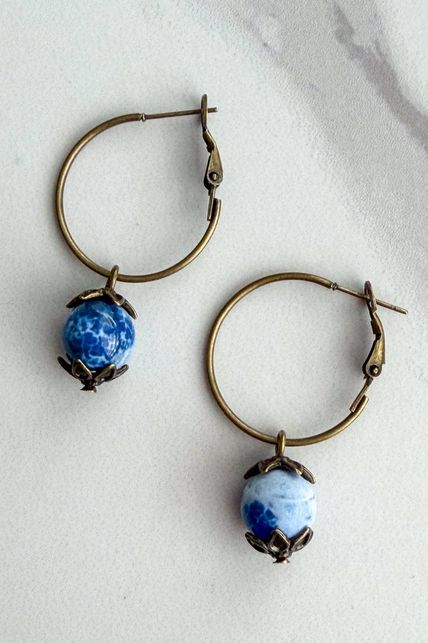 Yvonne Earrings-Blue