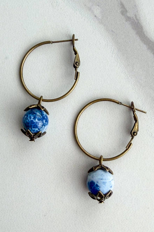 Yvonne Earrings-Blue