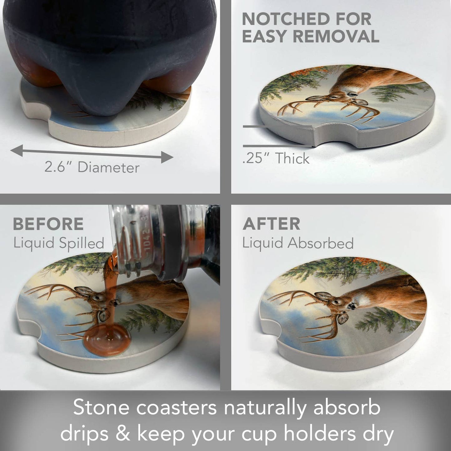 Morning Light Stone Car Coaster