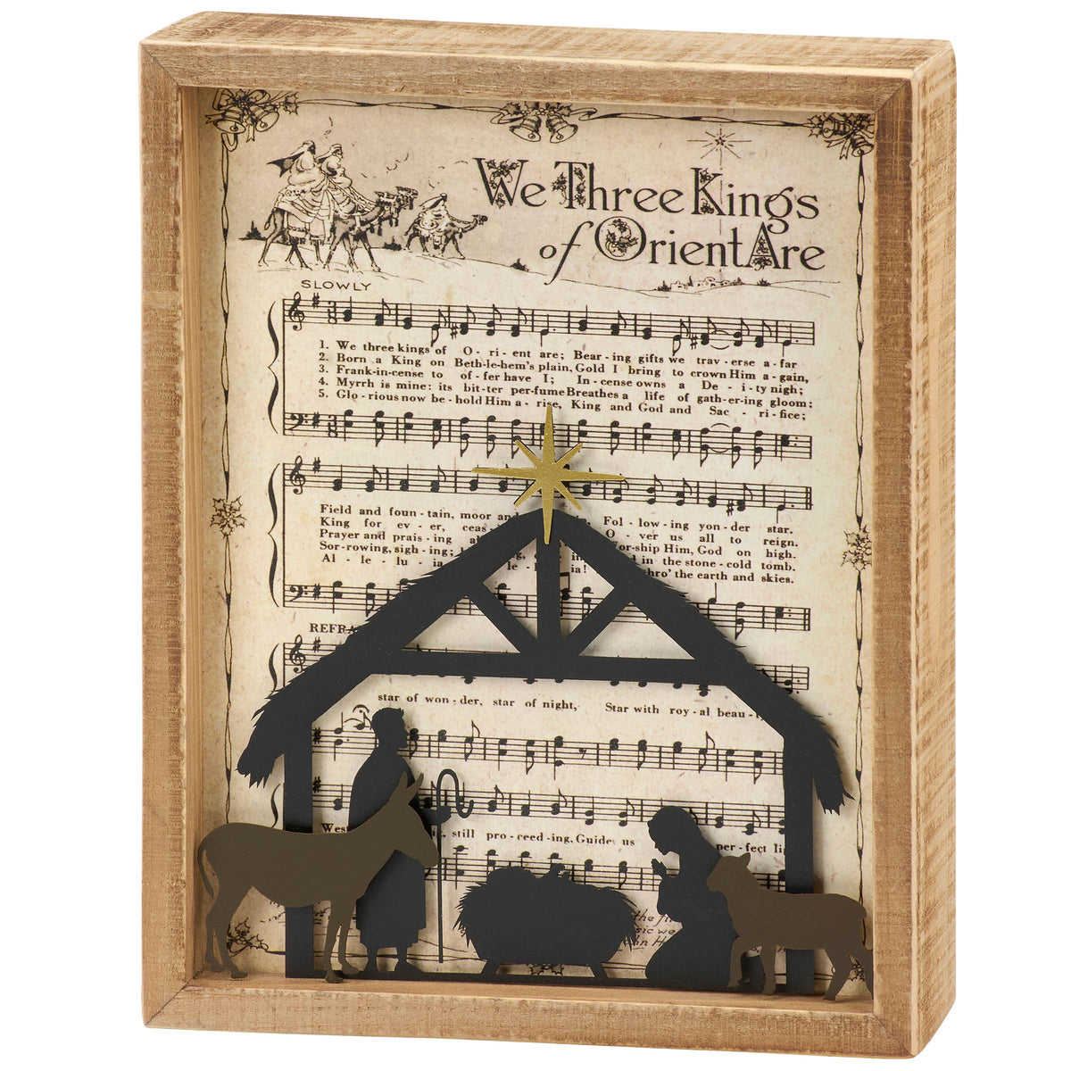 We Three Kings Of Orient Are Inset Box Sign