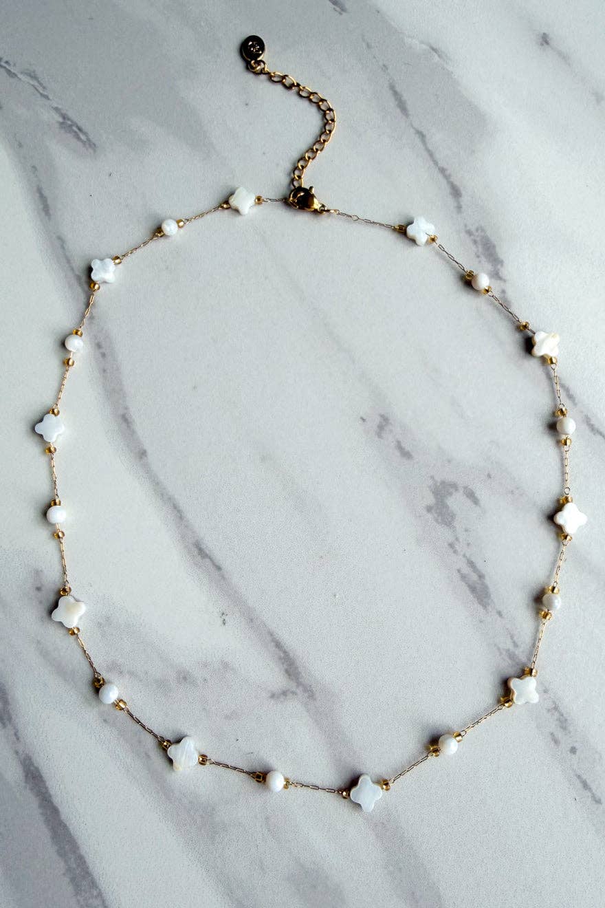 Laura Necklace- White Clover