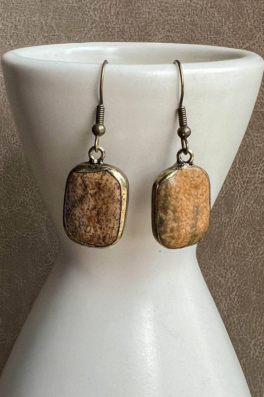 Sicily Earrings: Jasper