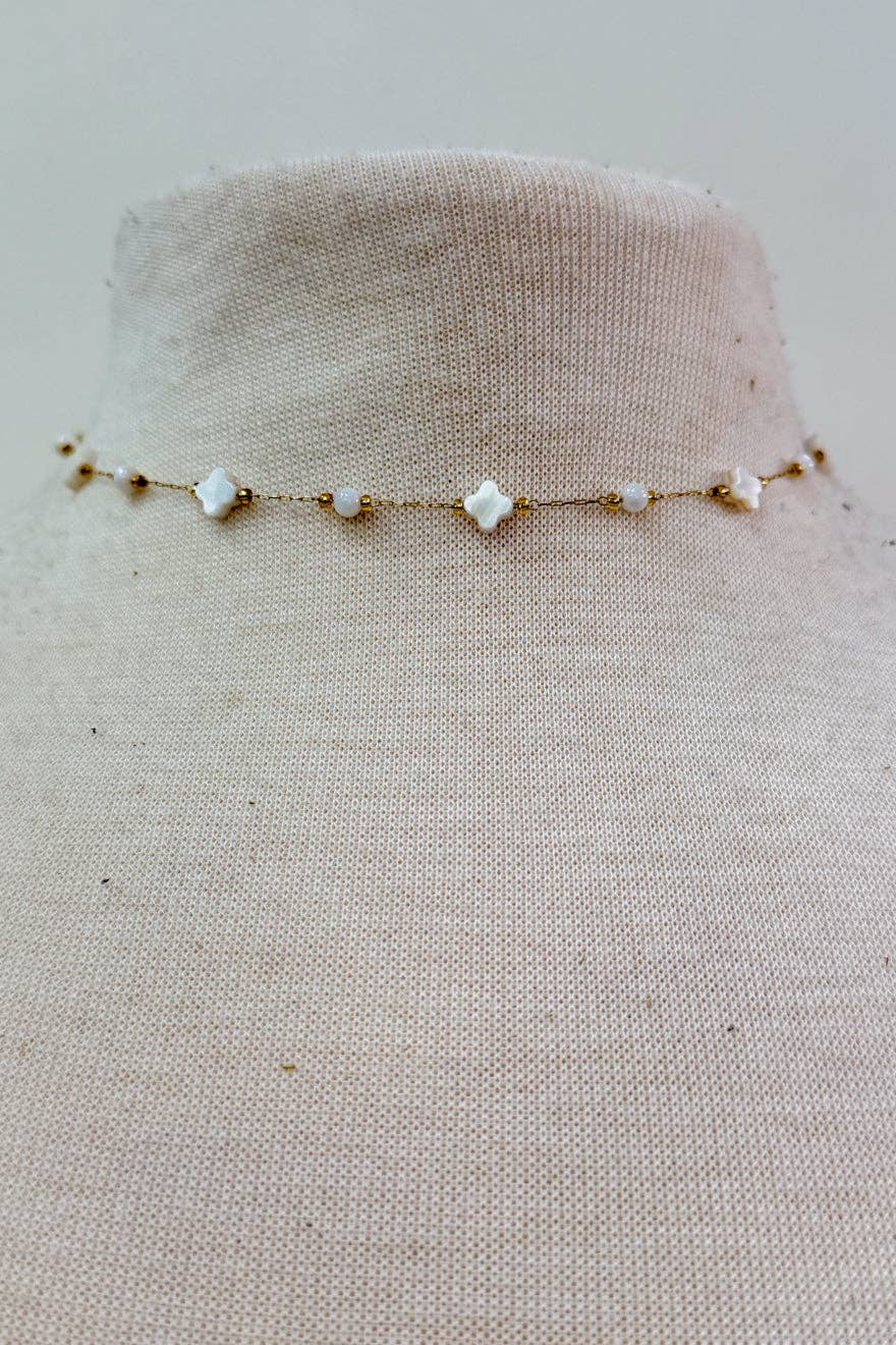 Laura Necklace- White Clover