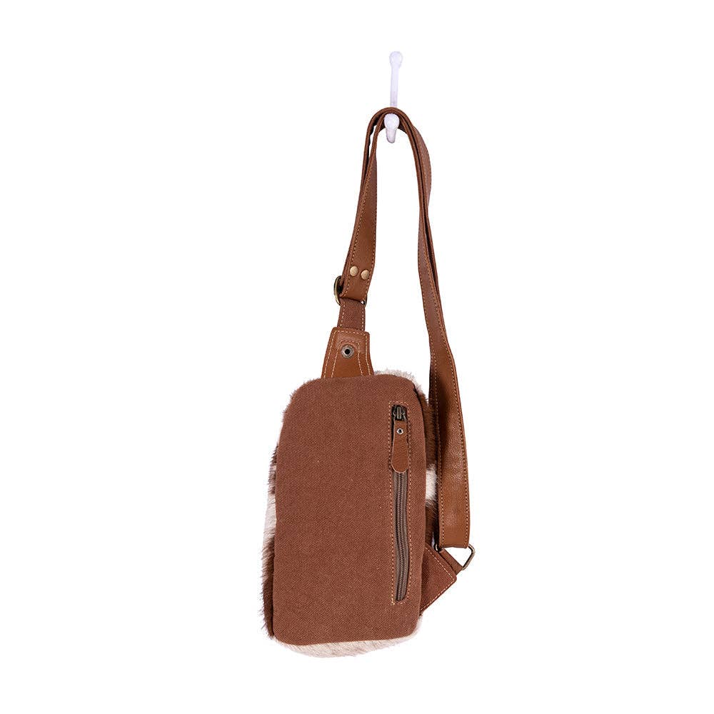 Robnette Ranch Fanny-Pack Bag In Caramel & White: Single