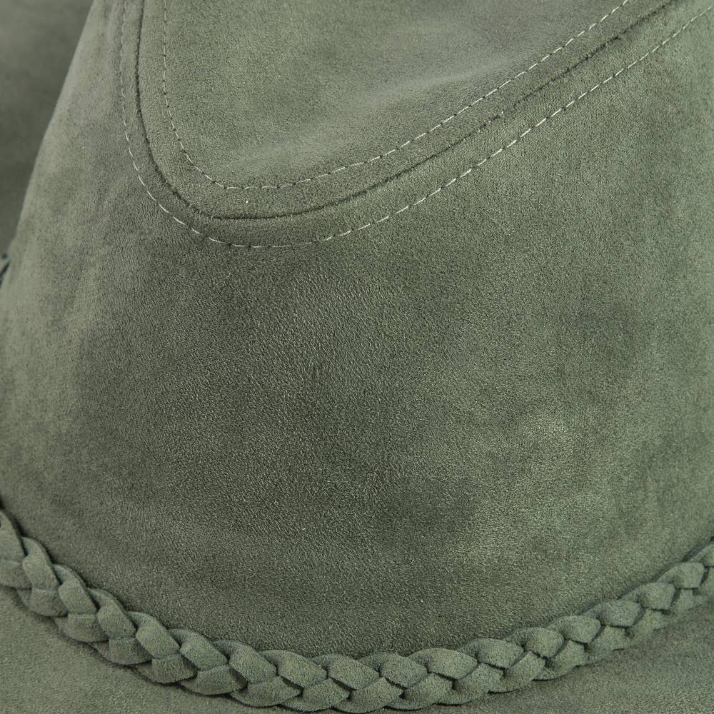 Wide Brim Braided Tassel Fedora Hat: MV