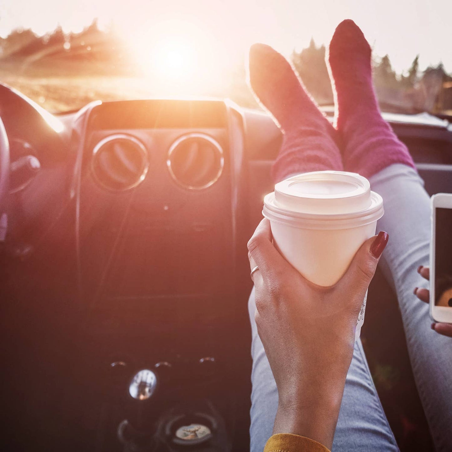 Morning Light Stone Car Coaster