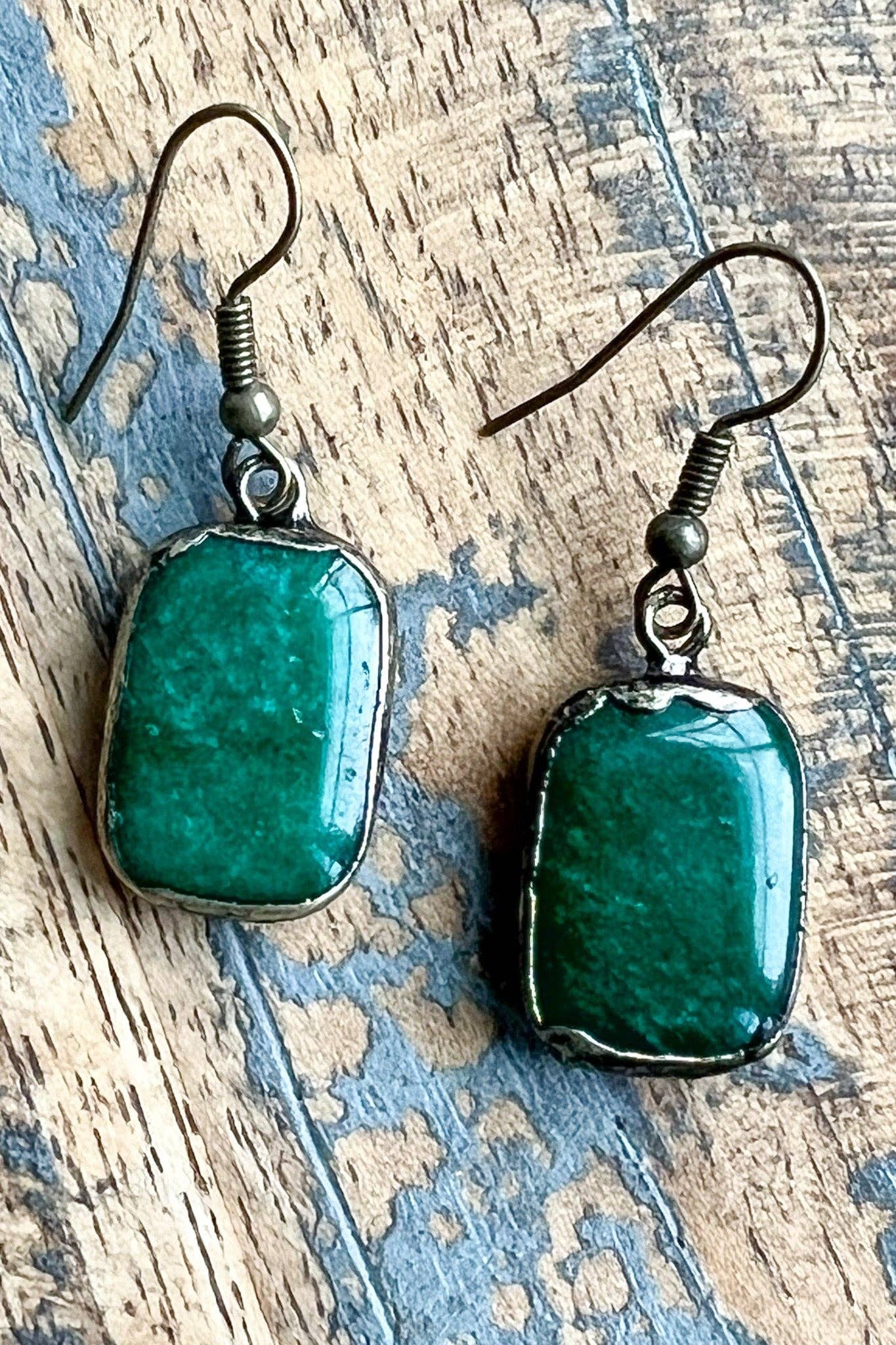 Sicily Earrings: Green Strawberry