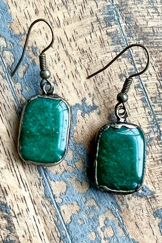 Sicily Earrings: Green Strawberry