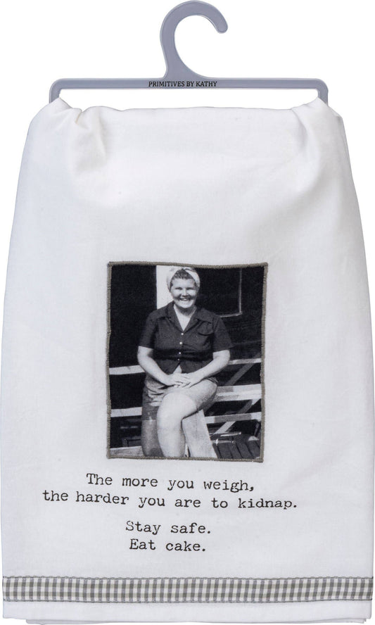 Stay Safe Eat Cake Kitchen Towel