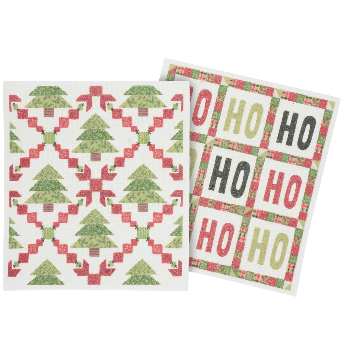 Christmas Quilt Swedish Dishcloth Set