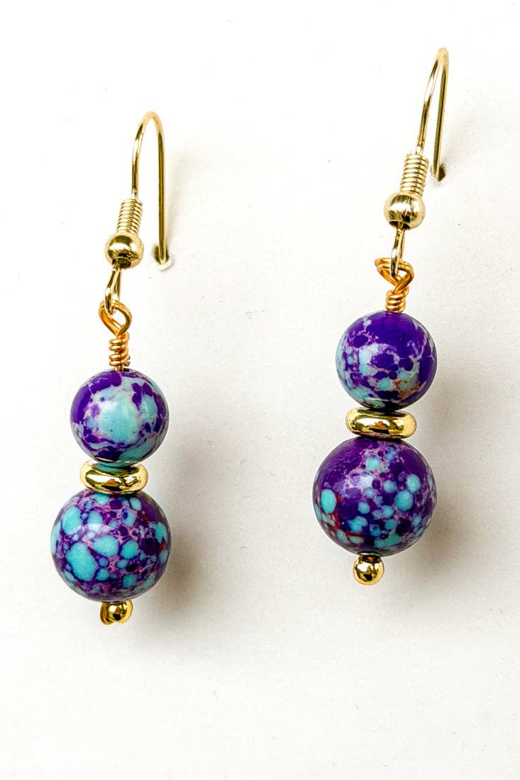 Ruthie Earring - Blue/Purple Jasper