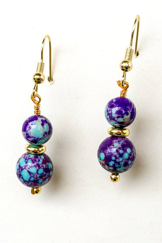 Ruthie Earring - Blue/Purple Jasper