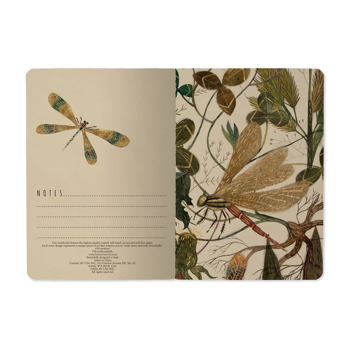 A6 Passport Notebook -  Summer Greens