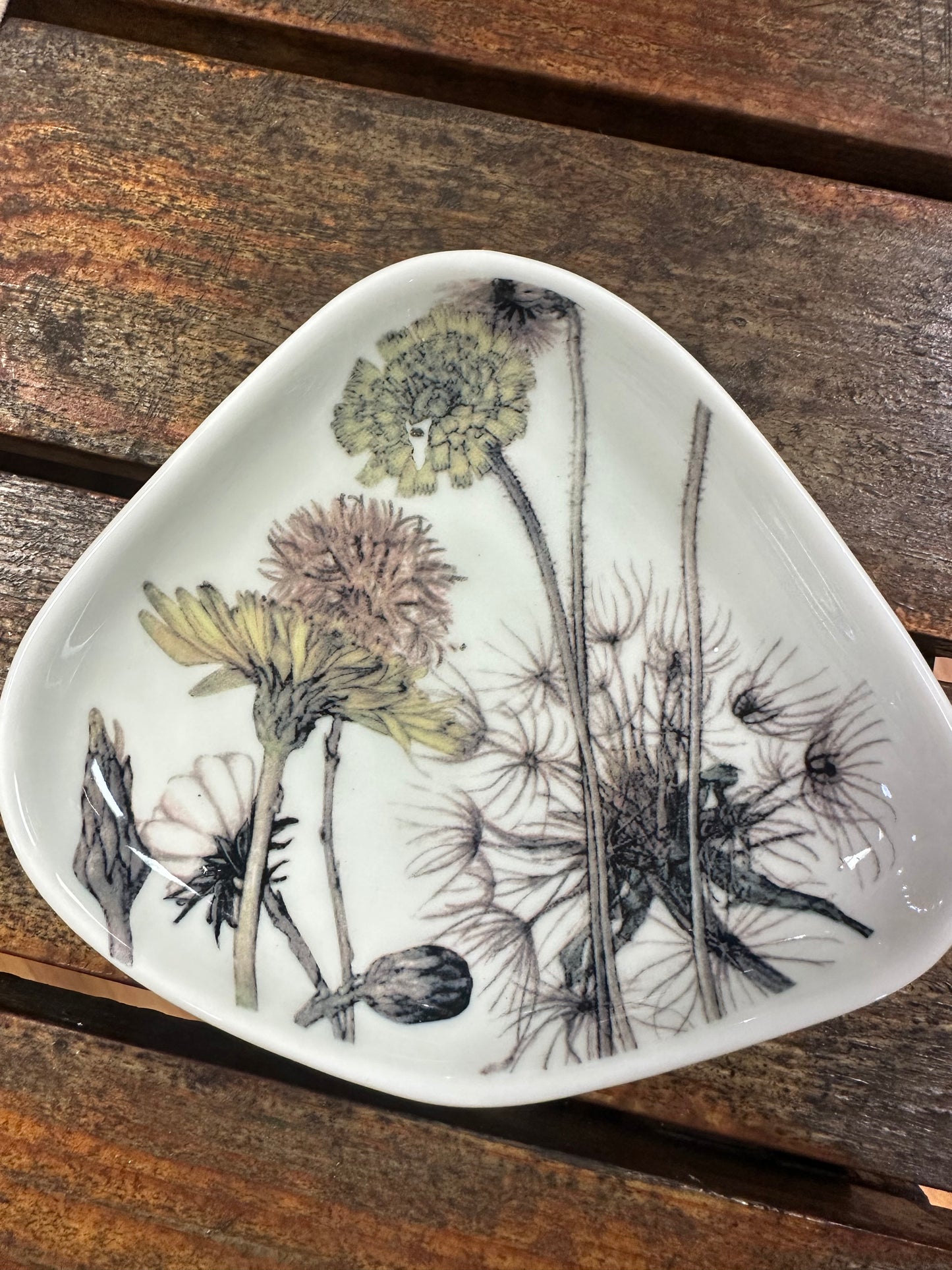 Stoneware Flower Dish