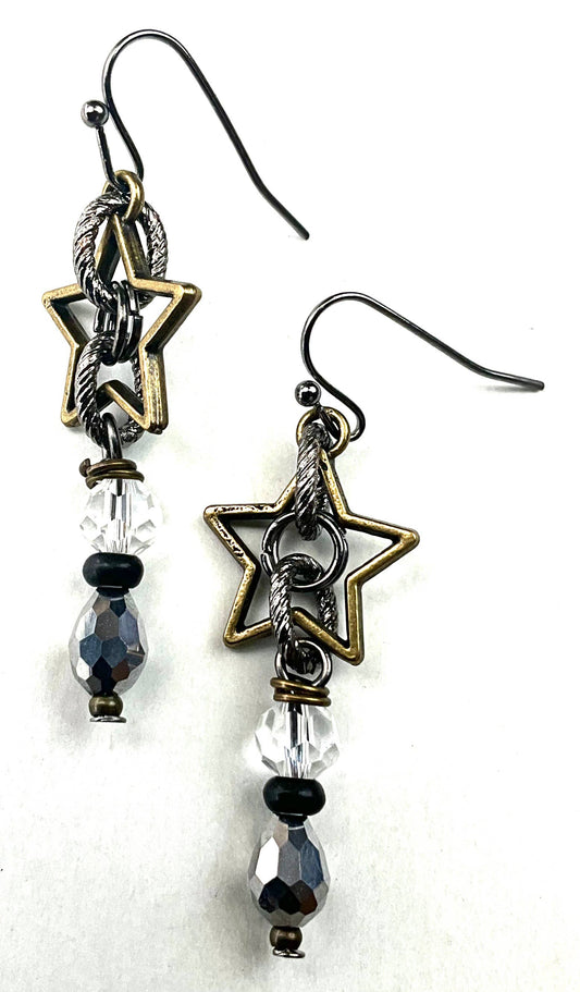 BT341 ER-STAR COLLAGE DANGLE