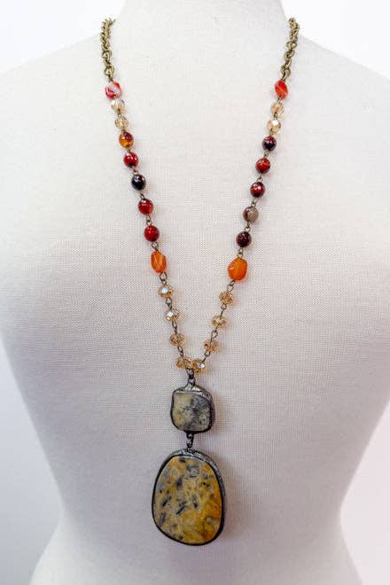Darby Necklace - Crazy Agate