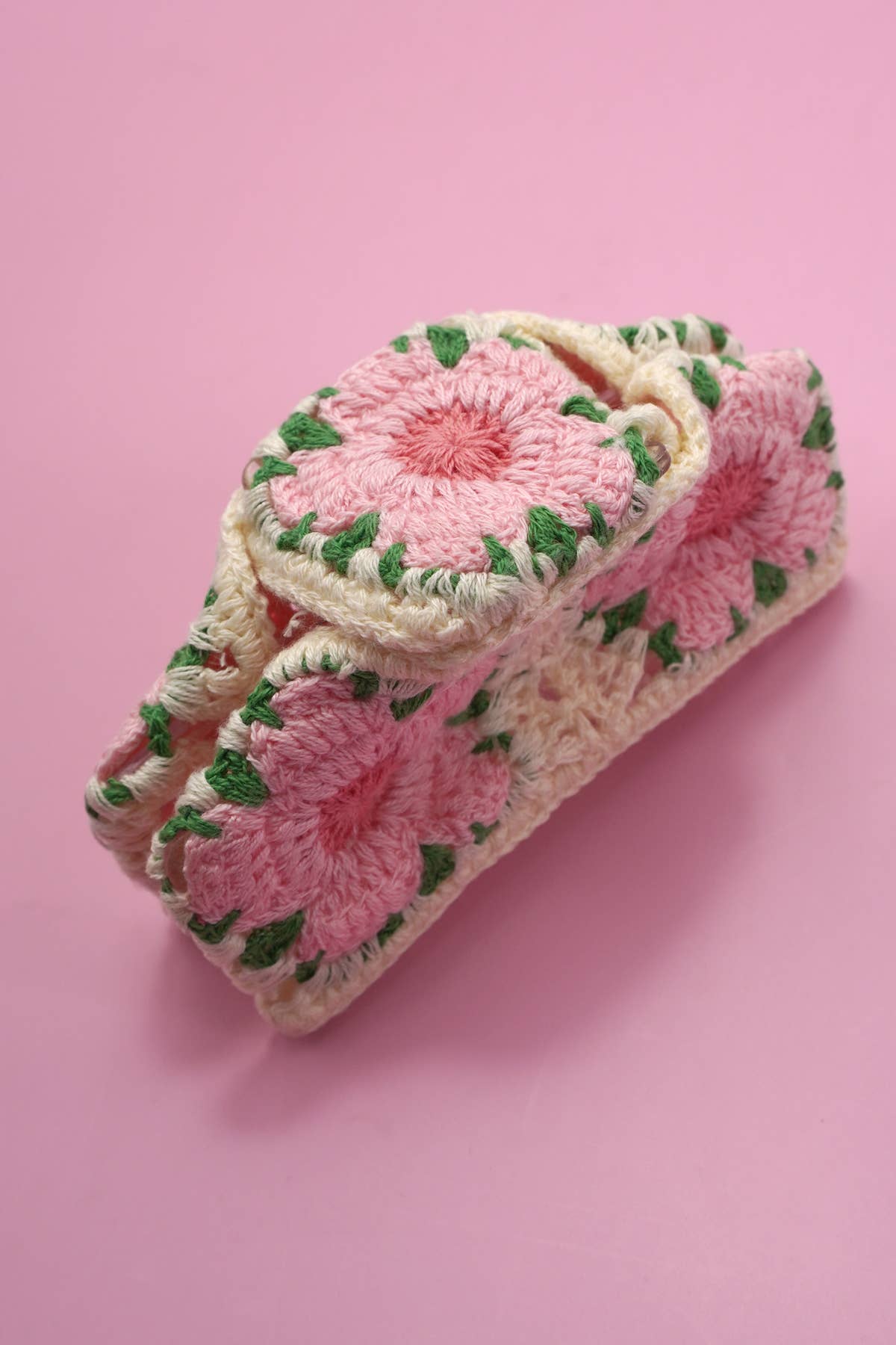 JUMBO HANDMADE CROCHET FLORAL HAIR CLAW CLIPS