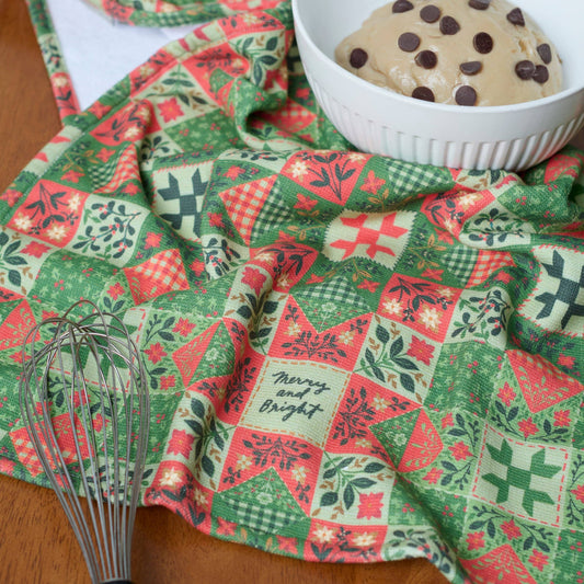 Merry And Bright Quilt Kitchen Towel