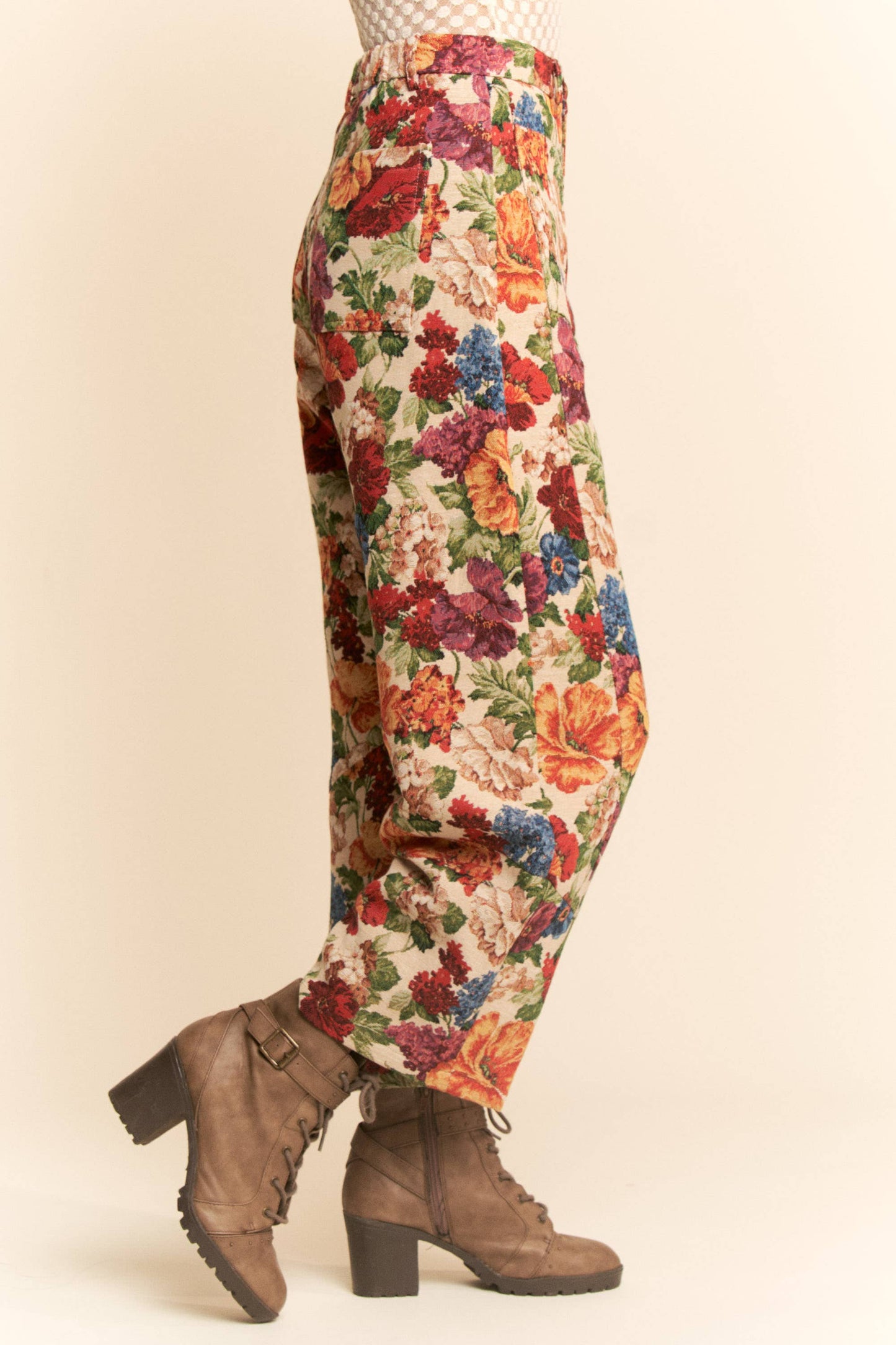 FLOWER MESH CARGO JOGGERS
