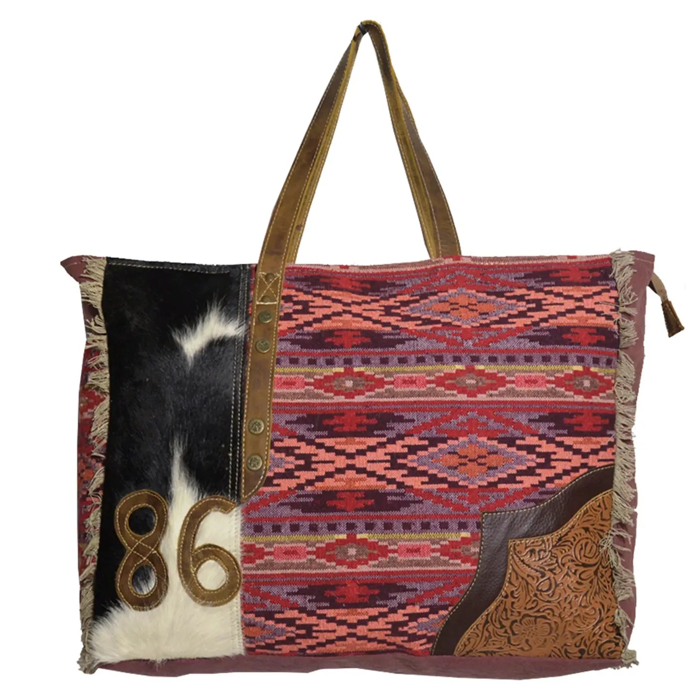 Cowhide and Tapestry 1986 Women's Stylesync Weekender Bag