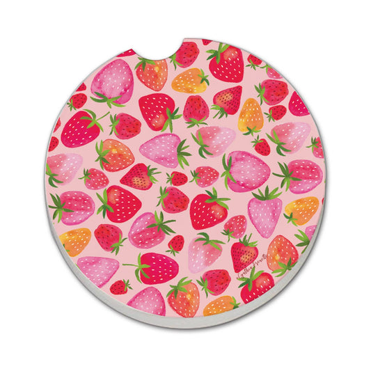 "Berry Sweet" Absorbent Stone Car Coaster 1pk