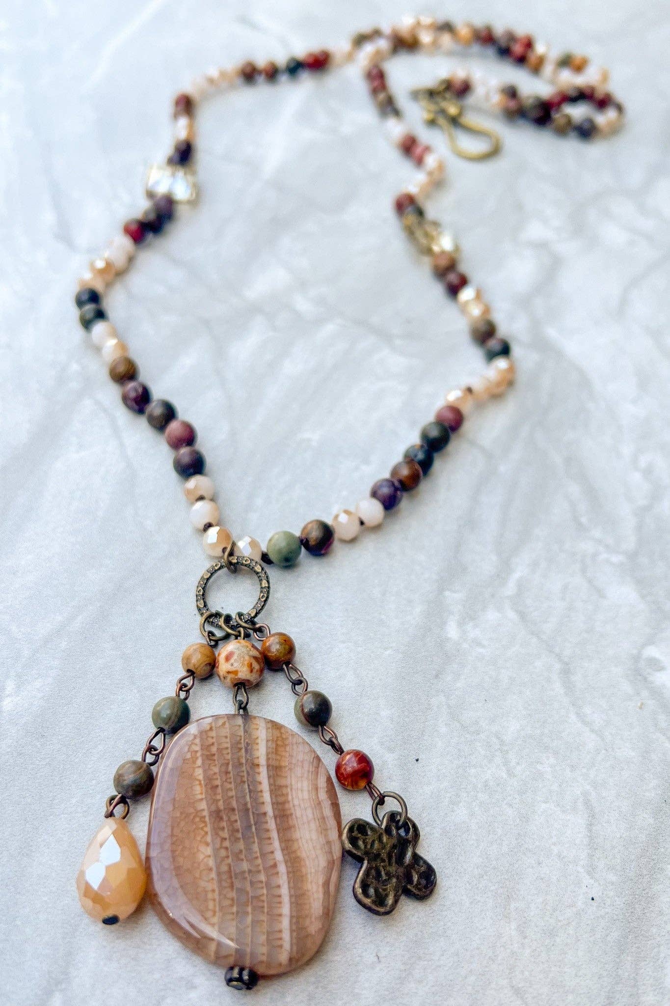 Gizelle Necklace in Jasper Mix