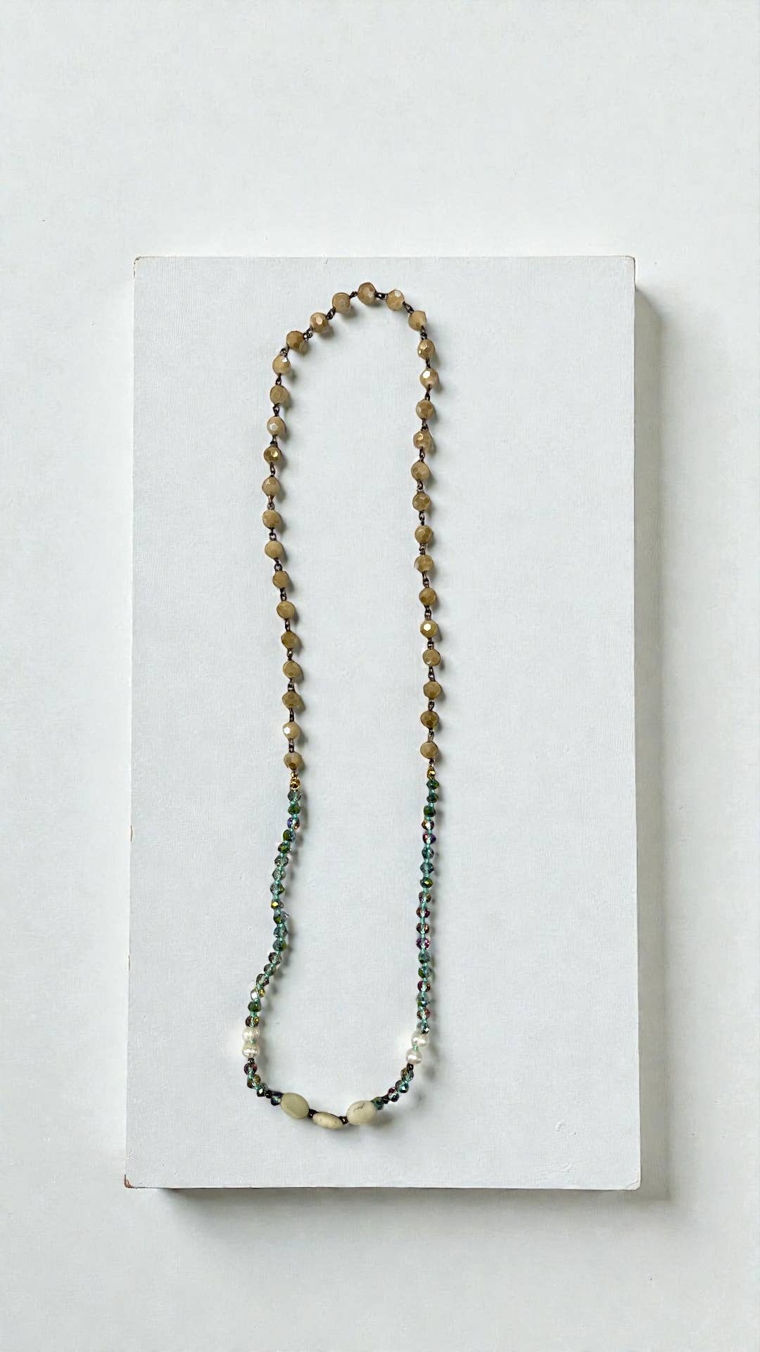 30" reversable 2-way ivory layer necklace 