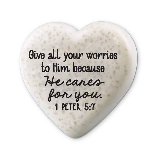 LCP He cares For You Hearts of Hope Stone - Heart Stone